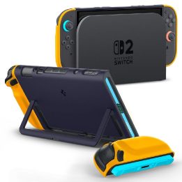 Dėklas tamsiai mėlynas Nintendo Switch 2 Spigen Nano Pop – patikimai apsaugai ir žaidimų patogumui.