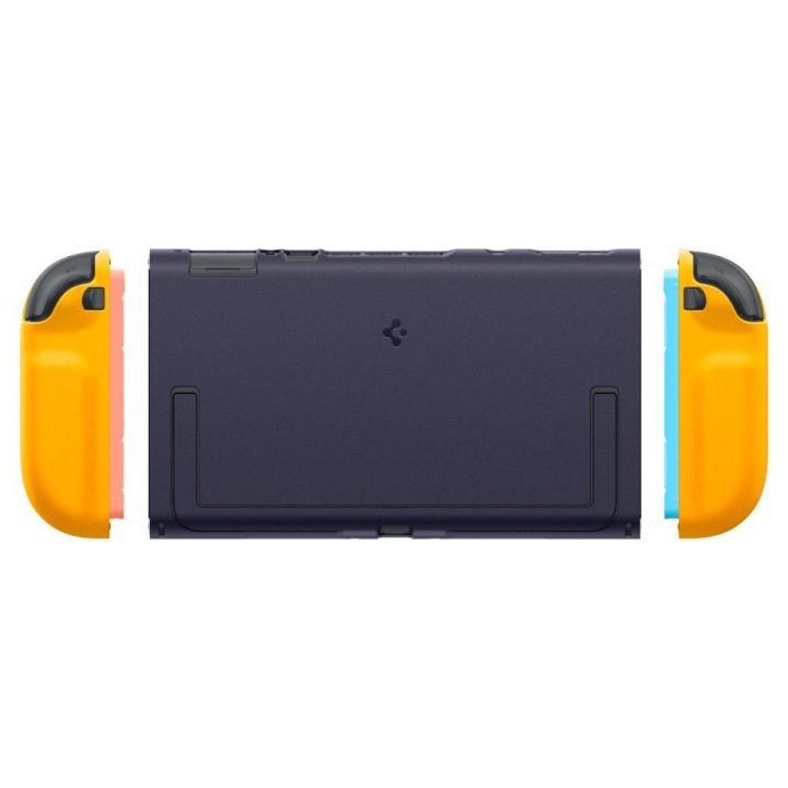 Dėklas tamsiai mėlynas Nintendo Switch 2 Spigen Nano Pop – patikimai apsaugai ir žaidimų patogumui.