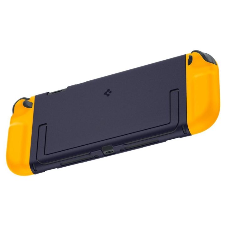 Dėklas tamsiai mėlynas Nintendo Switch 2 Spigen Nano Pop – patikimai apsaugai ir žaidimų patogumui.