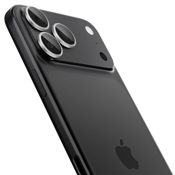 Stikliukas kamerai iPhone 16 Pro Max Spigen Optik Pro – objektyvo apsaugai ir vaizdo raiškai.