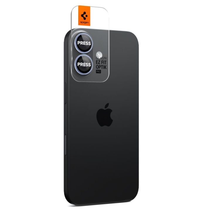 Dėklas kameros stiklui iPhone 16 Spigen Optik Pro – apsaugai ir vaizdo raiškai kasdien.