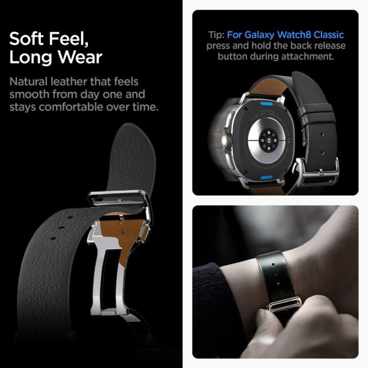 Dirželis Samsung Galaxy Watch Spigen Enzo – patogiam ir stilingam dėvėjimui kasdien.