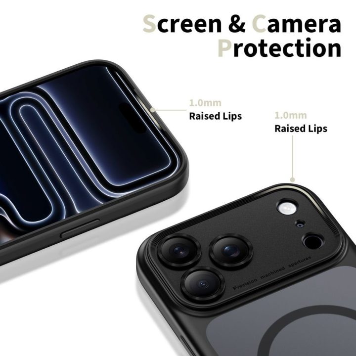 iPhone 17 Pro dėklas su MagSafe matinės juodos