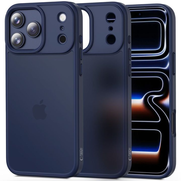 iPhone 17 Pro dėklas matinės tamsiai mėlynos