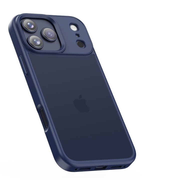 iPhone 17 Pro dėklas matinės tamsiai mėlynos
