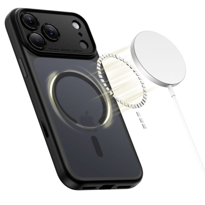 iPhone 17 Pro Max dėklas su MagSafe matinės juodos