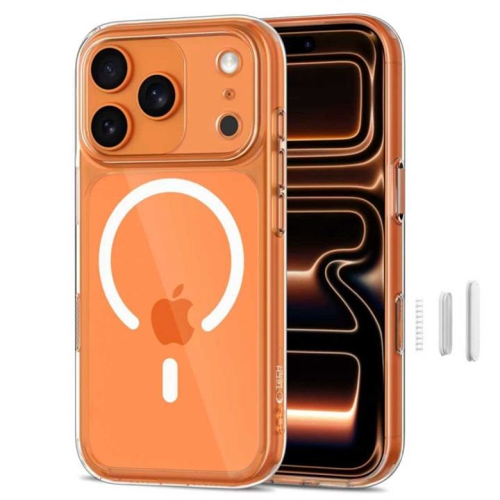 Dėklas skaidrus iPhone 17 Pro Max Magpeak – minimalistinei apsaugai ir matomumui.
