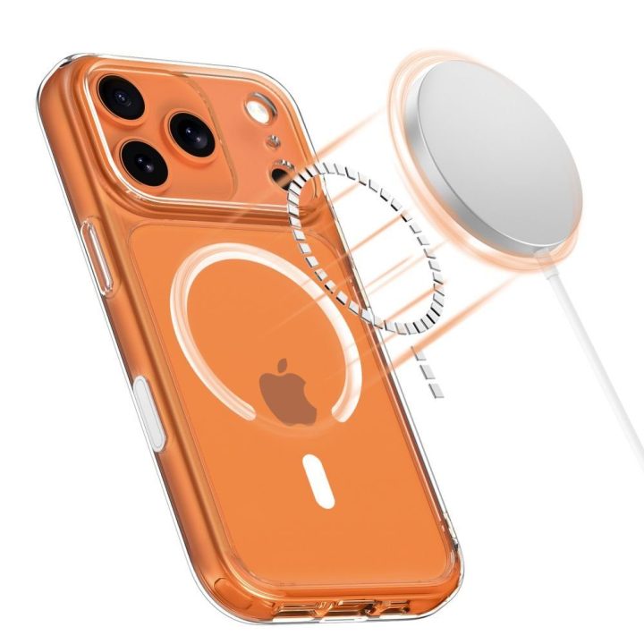 Dėklas skaidrus iPhone 17 Pro Max Magpeak – minimalistinei apsaugai ir matomumui.