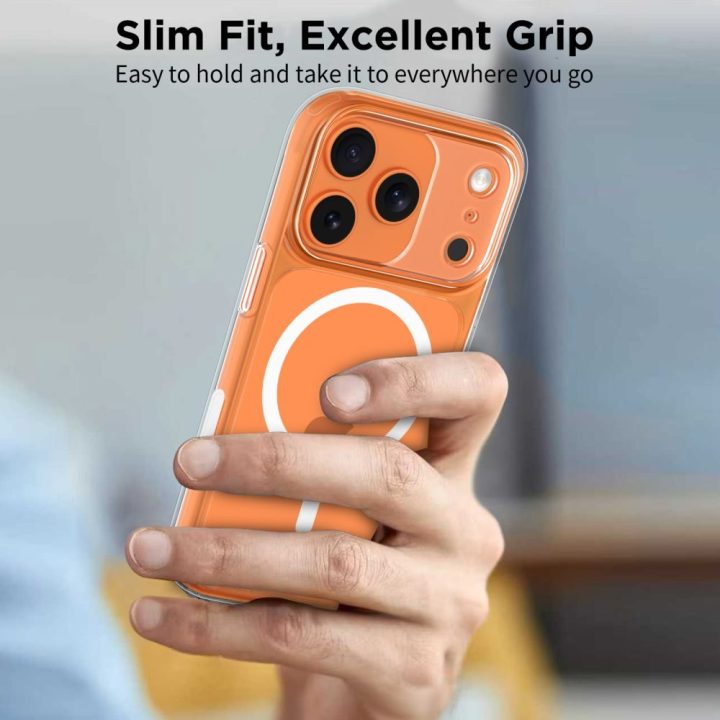 Dėklas skaidrus iPhone 17 Pro Max Magpeak – minimalistinei apsaugai ir matomumui.