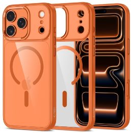 iPhone 17 Pro Max dėklas skaidrus oranžinis su MagSafe