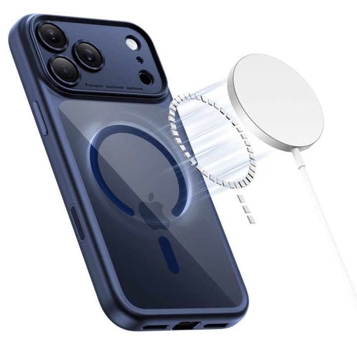 iPhone 17 Pro dėklas tamsiai mėlynas su MagSafe