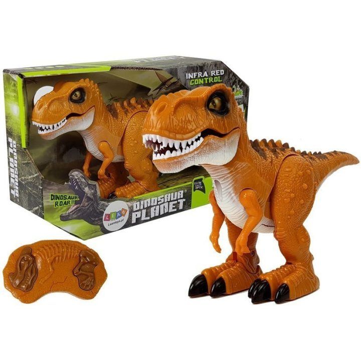 Dinozauras su pulteliu bronzinis – garsui, šviesai ir nuotykiams žaidimų metu.