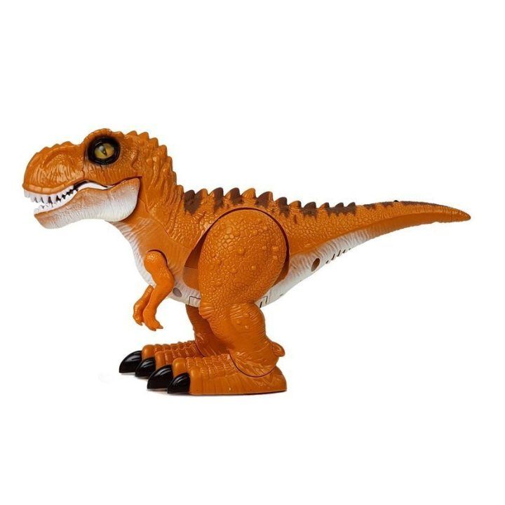 Dinozauras su pulteliu bronzinis – garsui, šviesai ir nuotykiams žaidimų metu.