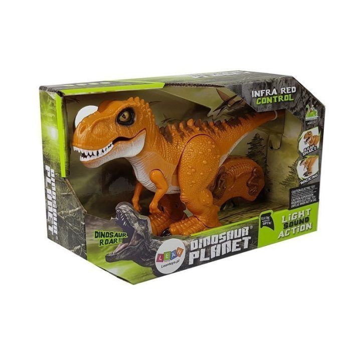 Dinozauras su pulteliu bronzinis – garsui, šviesai ir nuotykiams žaidimų metu.