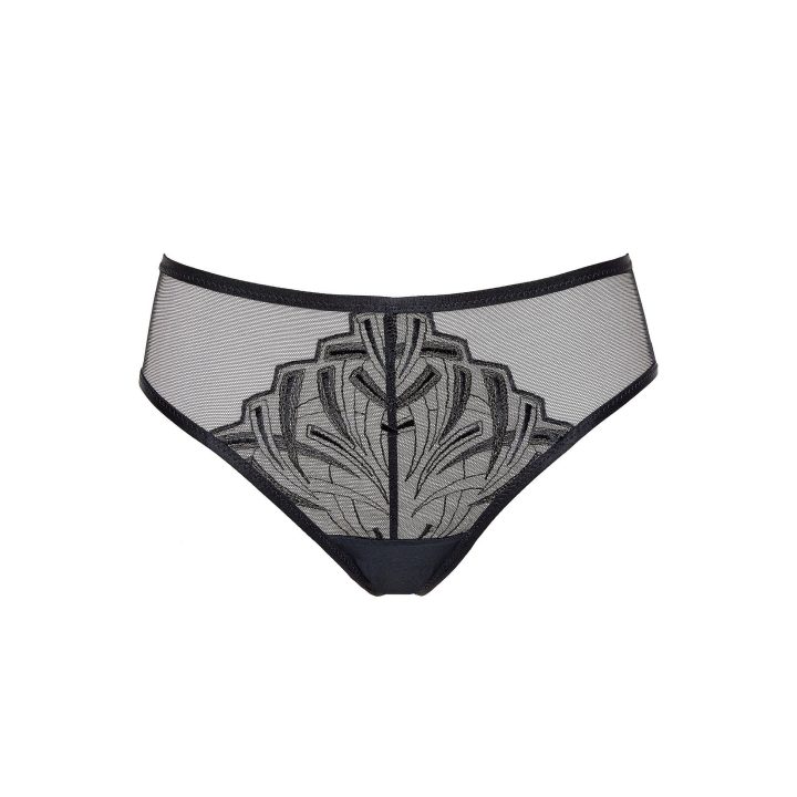 Kelnaitės juodos su siuvinėtu angelu Knickers
