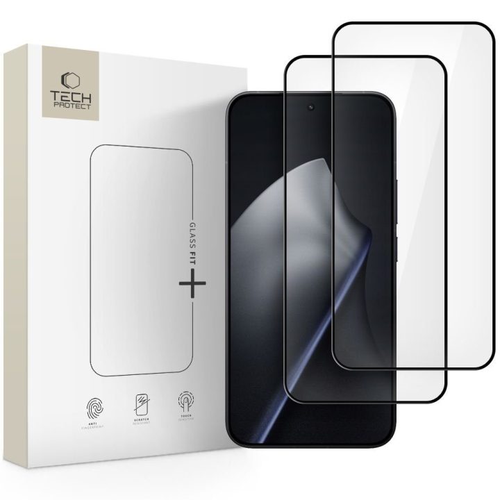 Xiaomi 15T / 15T Pro stiprintas stiklas juodas 2 vnt.