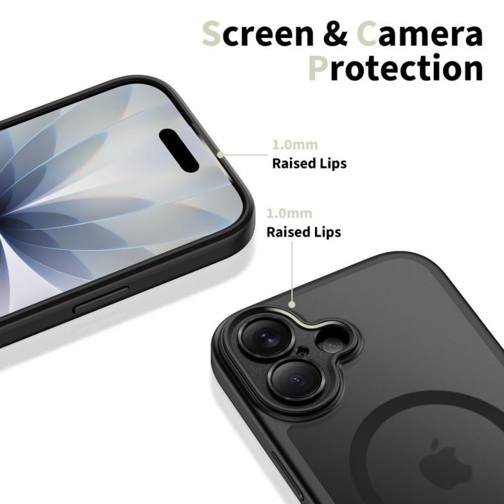 iPhone 17 dėklas su MagSafe matinė juoda