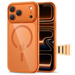 iPhone 17 Pro Max dėklas skaidrus oranžinis