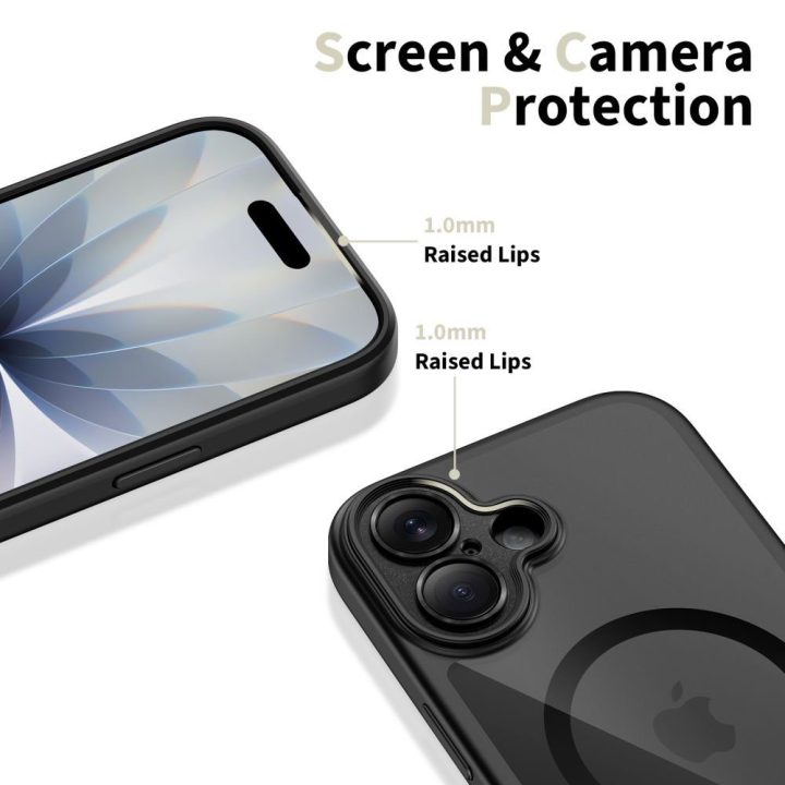 iPhone 17 dėklas skaidrus juodas su MagSafe