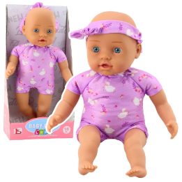 Lėlė 31 cm purpuriniame bodži su minkštu pilvuku ir kaspinėliu Kidoozie