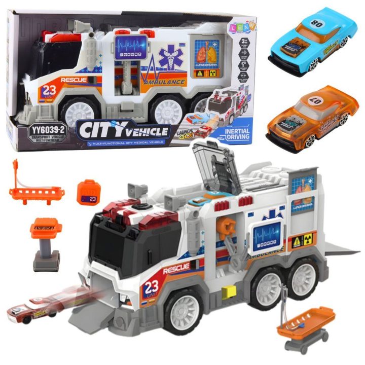 Medicininių automobilių žaislas su garso ir šviesos efektais raudonas Playmobil