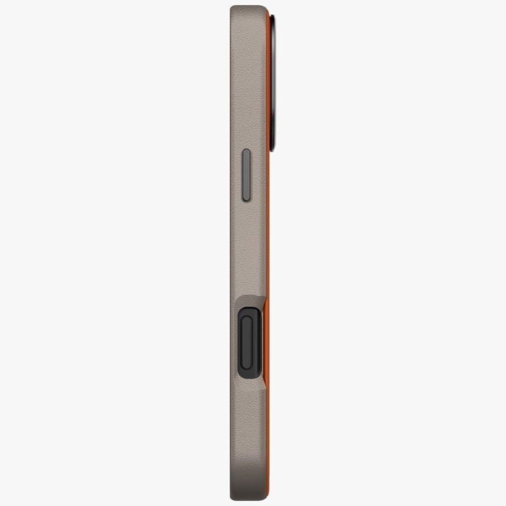 Dėklas oranžinis–pilkas Uniq Lyden iPhone 17 Pro Max – patikimas pasirinkimas
