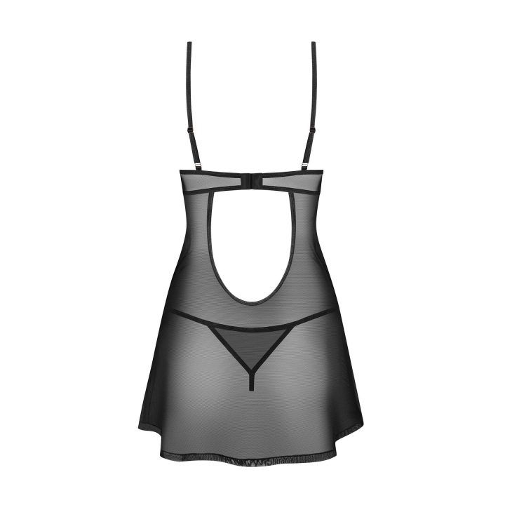 Naktinukai juodi Euridia Chemise – švelnus pasirinkimas