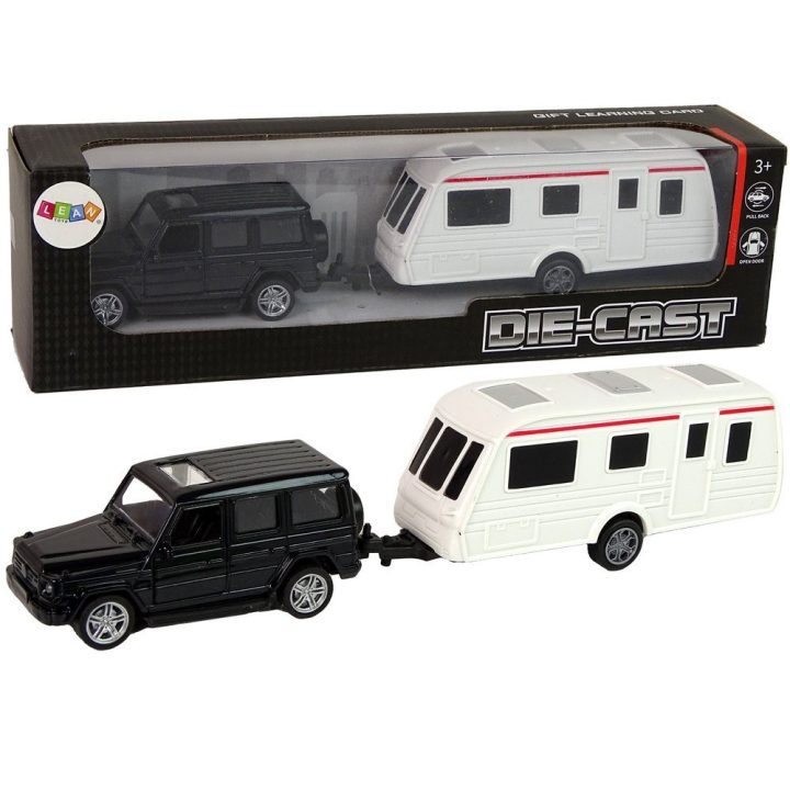 Žaislinis visureigis su priekaba juodos spalvos – lavinantis pasirinkimas