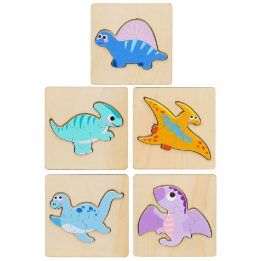 Medinė dėlionė spalvota 11 × 11 cm – lavinantis pasirinkimas