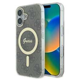 Dėklas iPhone 16 Plus Guess IML 4G rudas – patikimas pasirinkimas