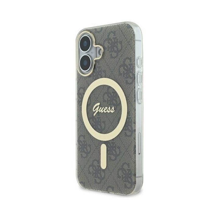 Dėklas iPhone 16 Plus Guess IML 4G rudas – patikimas pasirinkimas