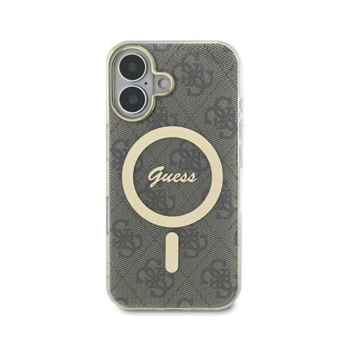 Dėklas iPhone 16 Plus Guess IML 4G rudas – patikimas pasirinkimas