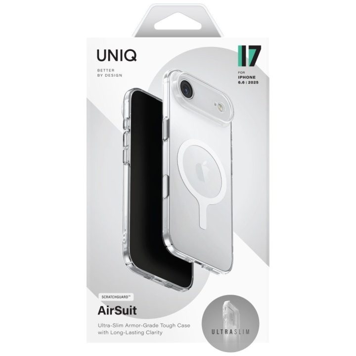 Dėklas iPhone 17 Uniq Airsuit permatomas – patikimas pasirinkimas