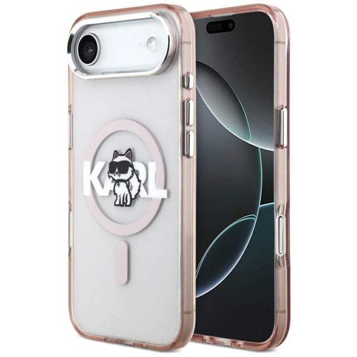 Dėklas iPhone 17 Air Karl Lagerfeld Choupette rožinis – stilingas pasirinkimas