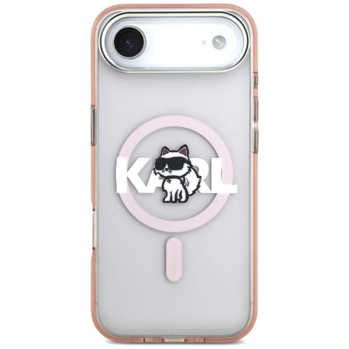 Dėklas iPhone 17 Air Karl Lagerfeld Choupette rožinis – stilingas pasirinkimas