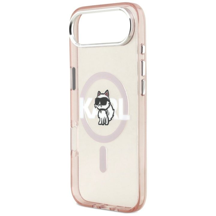 Dėklas iPhone 17 Air Karl Lagerfeld Choupette rožinis – stilingas pasirinkimas
