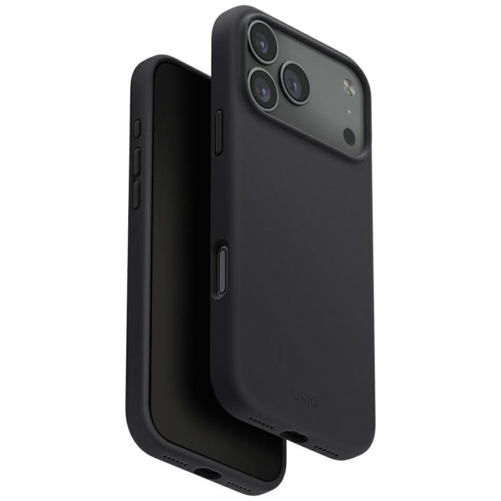 Dėklas iPhone 17 Pro Uniq Lino pilkas – patikimas pasirinkimas