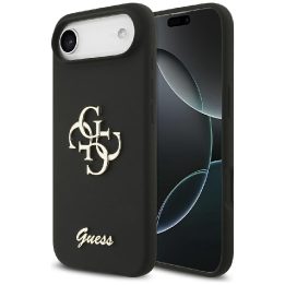 Dėklas iPhone Air Guess Silicone Big 4G Script juodas – patikimas pasirinkimas
