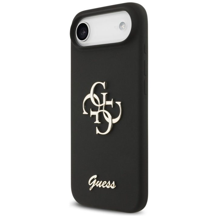 Dėklas iPhone Air Guess Silicone Big 4G Script juodas – patikimas pasirinkimas