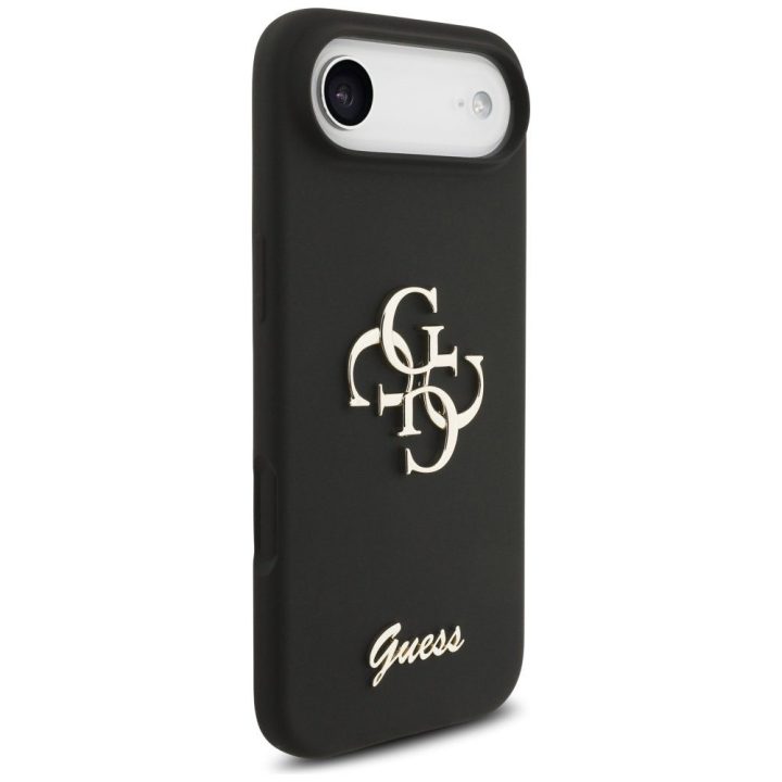 Dėklas iPhone Air Guess Silicone Big 4G Script juodas – patikimas pasirinkimas