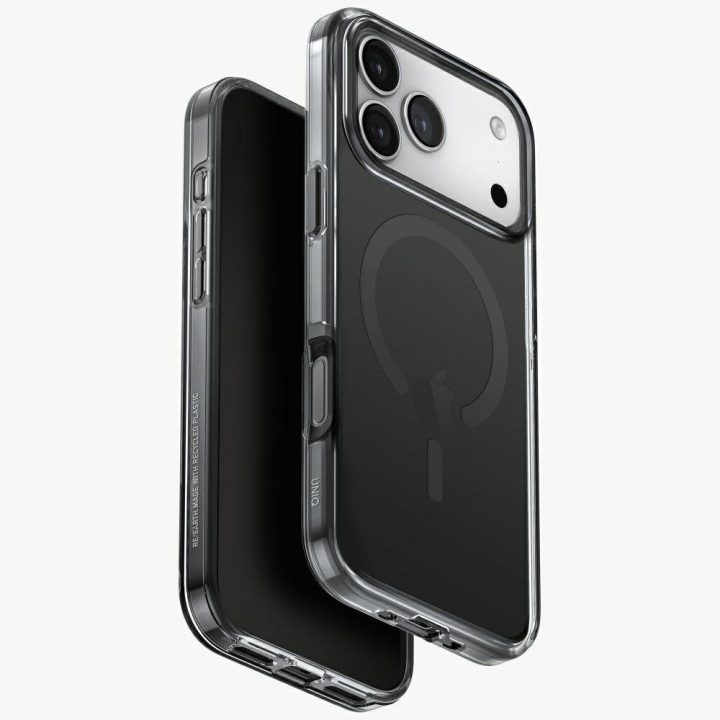 Dėklas iPhone 17 Pro Max Uniq Clario MagClick juodas – patikimas pasirinkimas