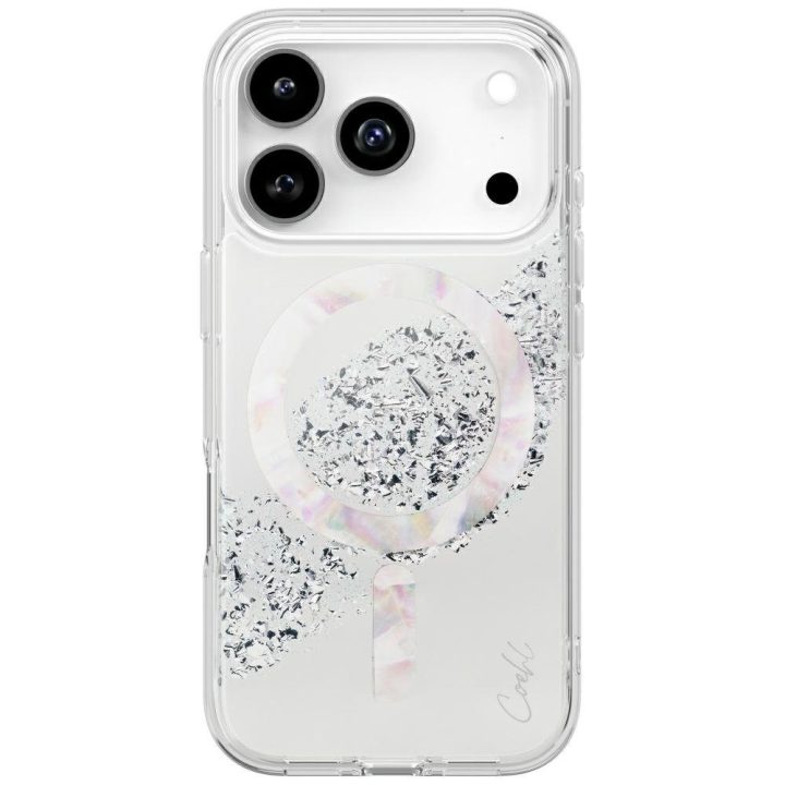 Dėklas iPhone 17 Pro Uniq Coehl Crystelle sidabrinis – patikimas pasirinkimas