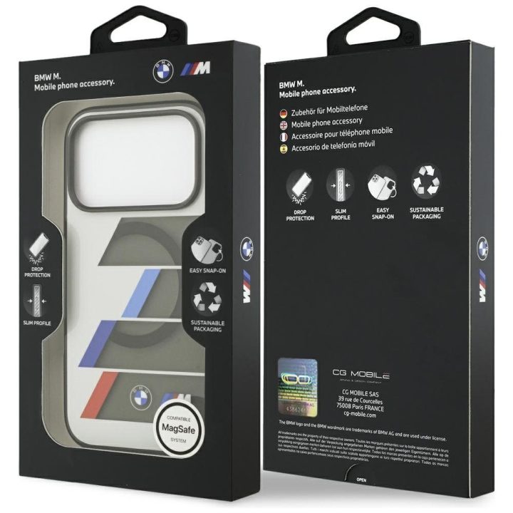 Dėklas iPhone 17 Pro BMW M su metaliniais mygtukais – patikimas pasirinkimas