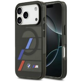 Dėklas iPhone 17 Pro BMW M juodas su magnetu – patikimas pasirinkimas
