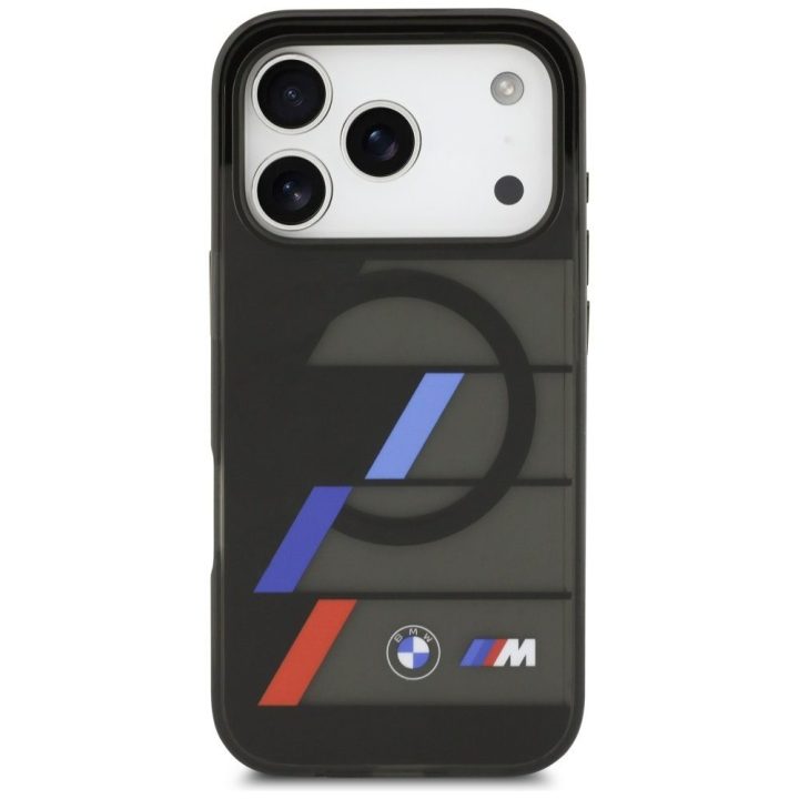 Dėklas iPhone 17 Pro BMW M juodas su magnetu – patikimas pasirinkimas