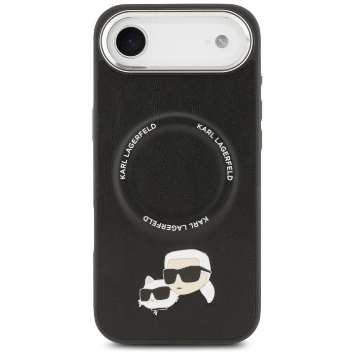 Dėklas iPhone Air Karl Lagerfeld Karl & Choupette juodas – stilingas pasirinkimas