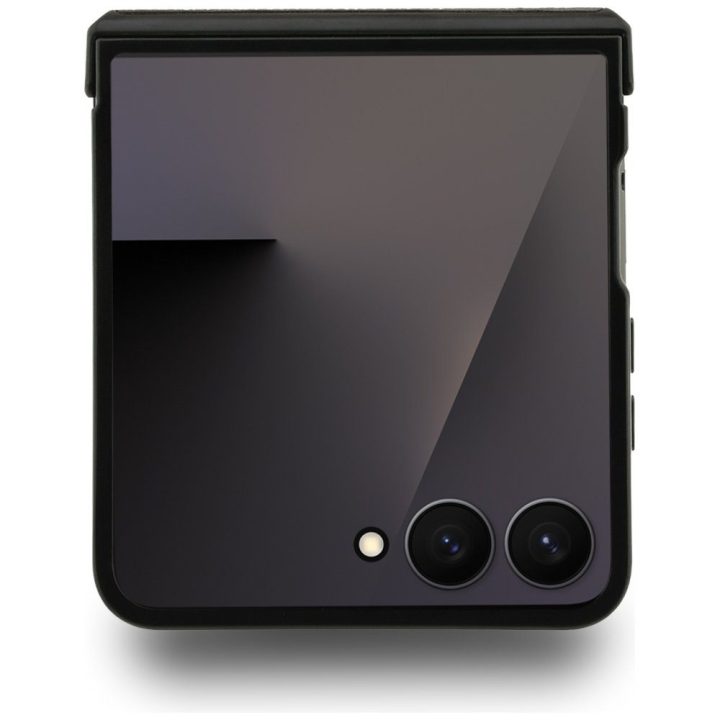Dėklas Samsung Galaxy Z Flip 7 Karl Lagerfeld Karl&Choupette juodas – stilingas pasirinkimas