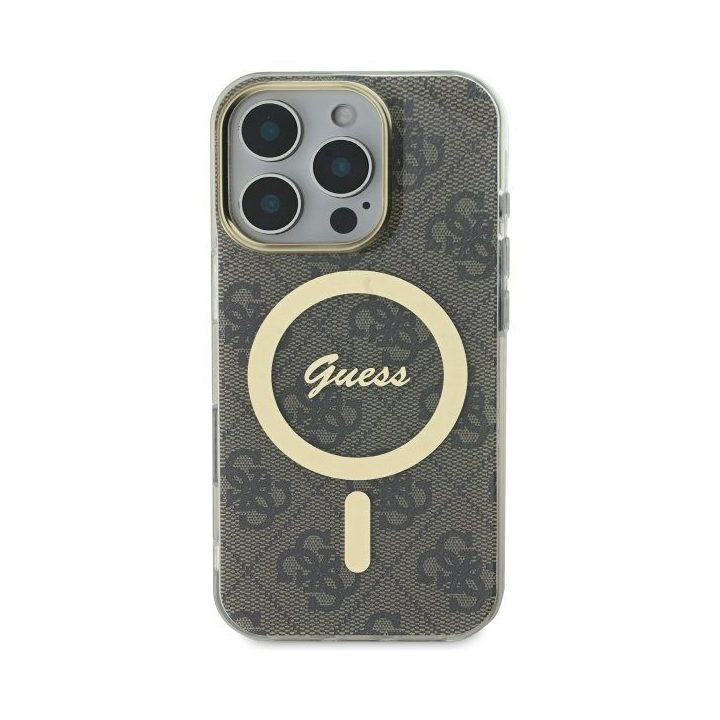 Dėklas iPhone 16 Pro Guess IML 4G rudas – patikimas pasirinkimas
