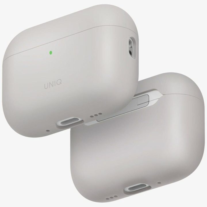 Dėklas AirPods Pro Uniq Lino silikoninis smėlio – patikimas pasirinkimas
