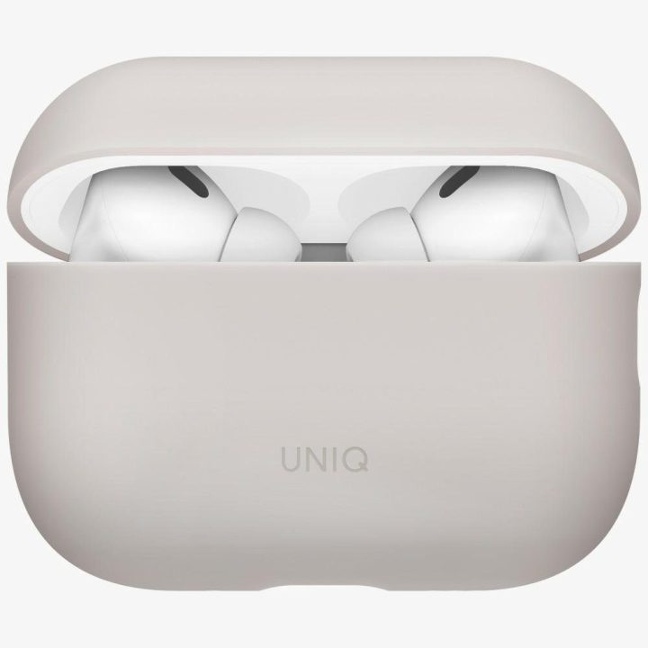 Dėklas AirPods Pro Uniq Lino silikoninis smėlio – patikimas pasirinkimas